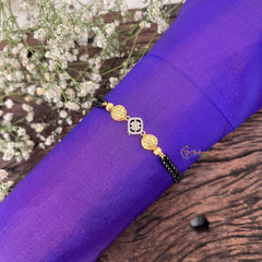 Vriksham Designer AD Stone Diamond  Floral Pendant With Square Mangalsutra Bracelet-G18774