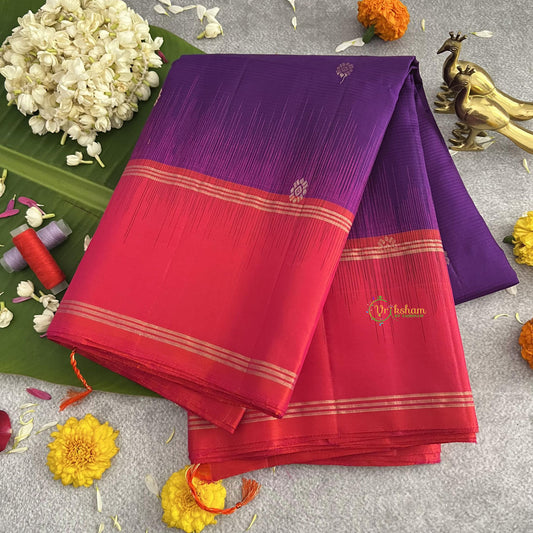 Purple Korvai Kanchi Soft Silk Saree - VS4008