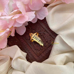 Vriksham Traditional Teardrop Kemp Finger Ringe-White-G21773