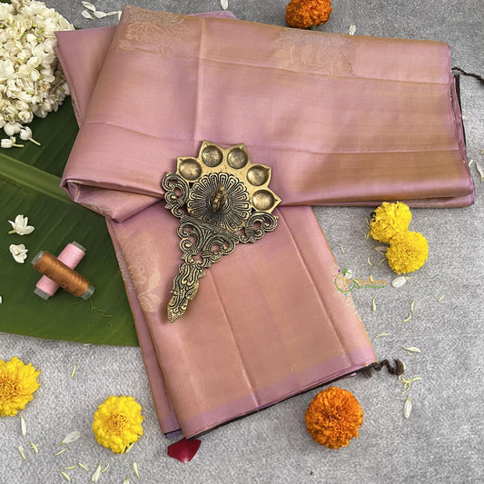 Double Shaded Lavender Kanchi Soft Silk Saree - VS4012