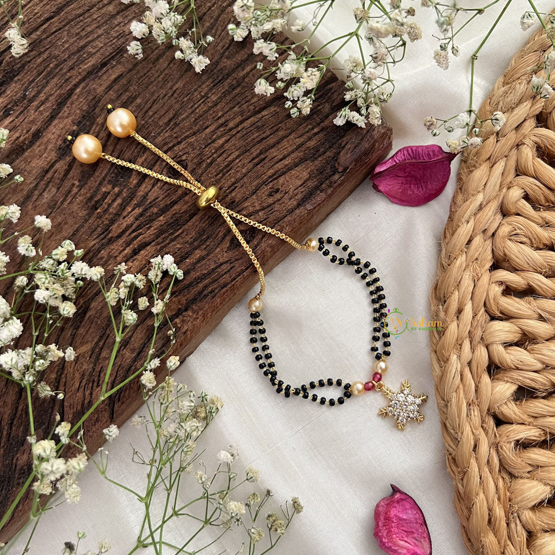 Vriksham Designer Star Style Mangalsutra Bracelet-Red White-G18768