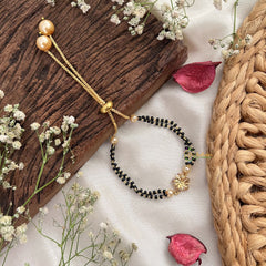 Vriksham Designer AD Stone Floral Style Mangalsutra Bracelet-G18770