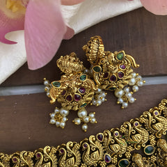 Antique Lakshmi High Neck Choker-Pearls-G12629