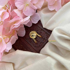 Vriksham Classic Peacock Feather Red Kemp Finger Ringe-White-G21774