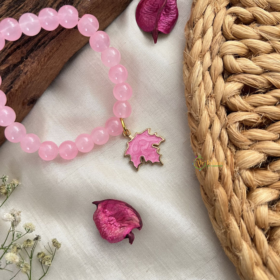 Vriksham Antique Kids Bracelet With Fire Pendant-Baby Pink Color-G18805