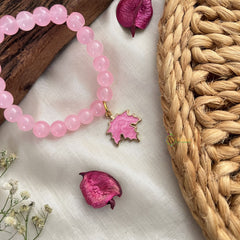 Vriksham Antique Kids Bracelet With Fire Pendant-Baby Pink Color-G18805