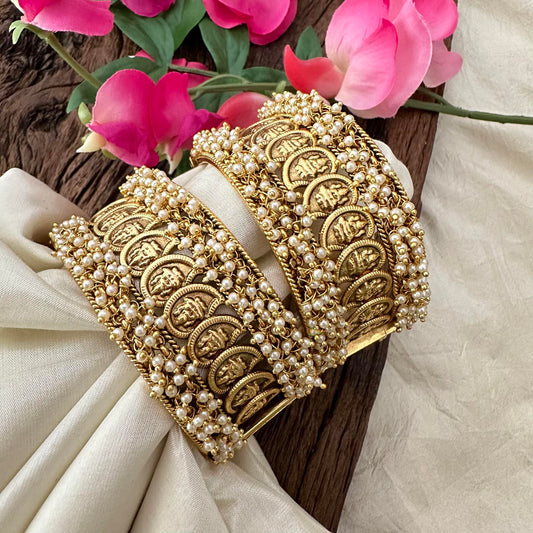 Lakshmi Coin Bangles -Temple Bangles-Screw Type -G8805