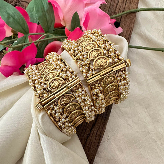 Lakshmi Coin Bangles -Temple Bangles-Screw Type -G8805