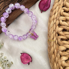 Vriksham Antique Kids Bracelet With Butterfly Pendant-Light Pink Color-G18809