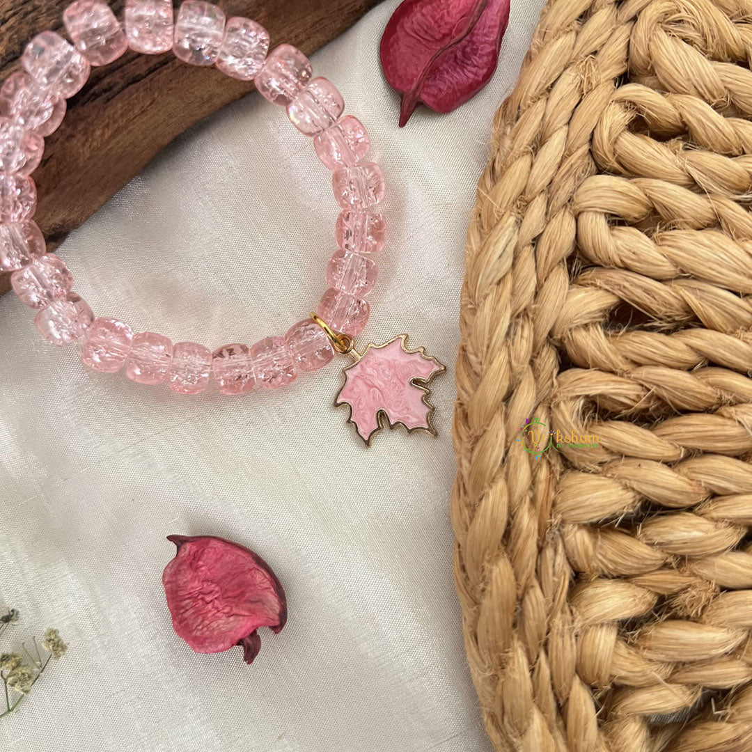 Vriksham Antique Kids Bracelet With Leaf Pendant-Light Pitch Color-G18818