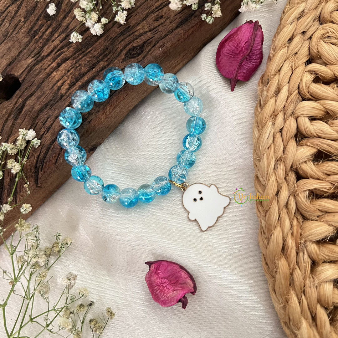 Vriksham Antique Kids Bracelet With Cartoon Pendant-Light Sky Color-G18817
