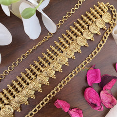 Vriksham Gold Look Alike Lakshmi Coin Hip Chain-G17635