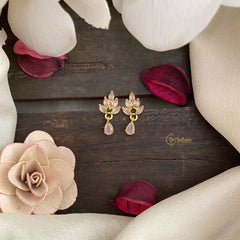 Vriksham Premium Leaf Studs-Pastel Pink-G16688