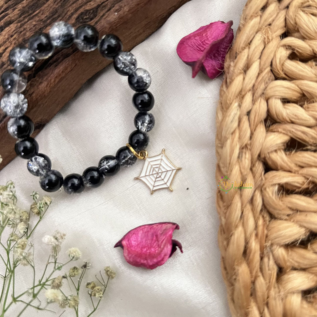 Vriksham Antique Kids Bracelet With Spider Pendant-Black Color-G18810