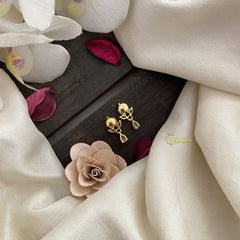 Vriksham Premium Leaf Studs-Pastel Pink-G16688