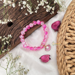Vriksham Antique Kids Bracelet With Pearl Cover Pendant-Pink Color-G18821