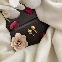 Vriksham Premium Leaf Studs-Pink-G16689