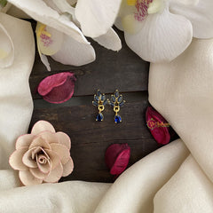 Vriksham Premium Leaf Studs-Blue-G16684