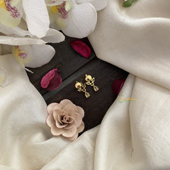 Vriksham Premium Leaf Studs-White-G16690