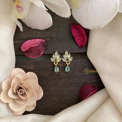 Vriksham Premium Leaf Studs-Pastel Green-G16687