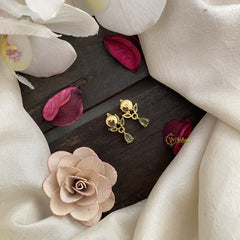 Vriksham Premium Leaf Studs-Pastel Green-G16687