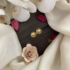 Vriksham Exquisite Floral Studs-White & Pink-G16732