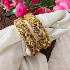 Premium AD Stone Krishna Bangle-Screw Type Bangles-G13416