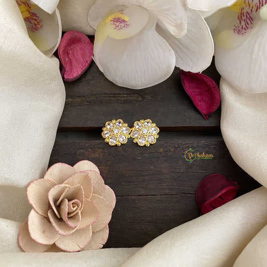 Vriksham Exquisite Floral Studs-White-G16724