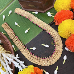 Vriksham Ethnic Temple Peacock Kundan Jadau Lakshmi Coin Long Neckpiece-J4002