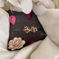 Vriksham Antique Floral Studs-Multicolor-G16712