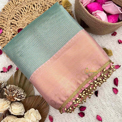 Vriksham Nayanthara Inspired Sky Blue With Baby Pink Organza Saree-Handloom-VS5027