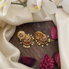 Elegant AD Stone Jhumka-Pearl-G15463