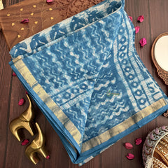 Vriksham Blue Paisley Designer  Kota Cotton Saree-VS4456
