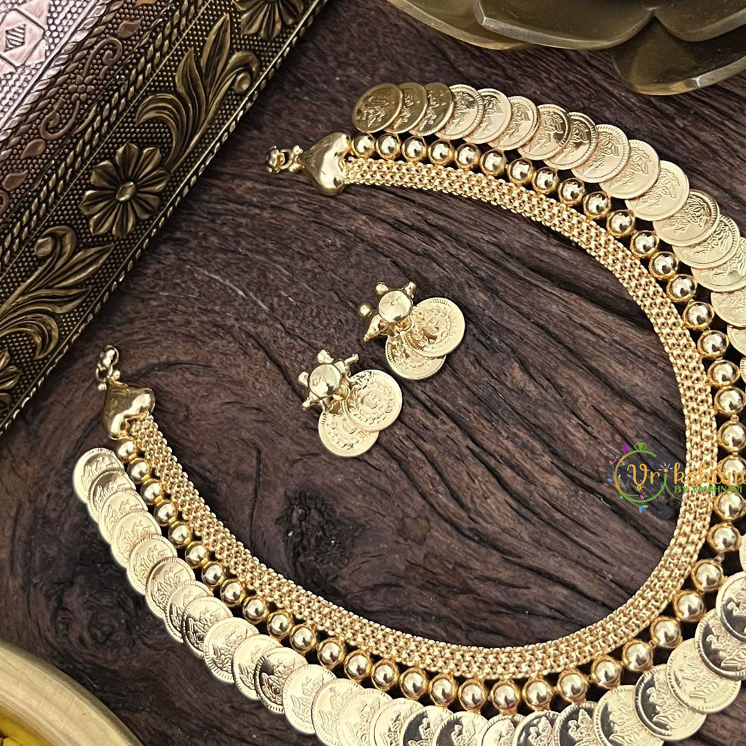 Vriksham Gold Look Alike Lakshmi Coin Neckpiece-G18852