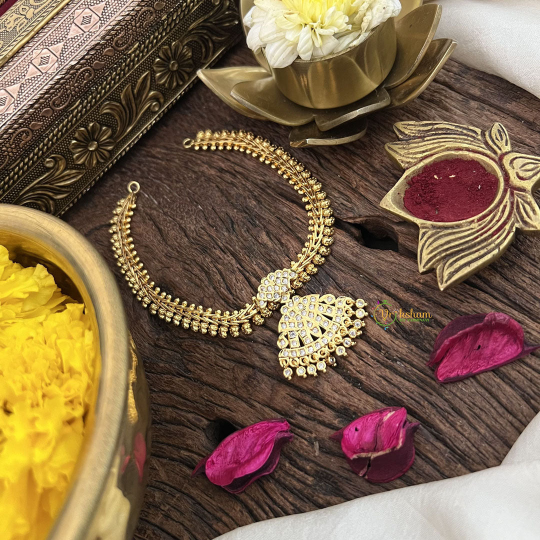 Vriksham Traditional White Tanmani Neckpiece-G18858
