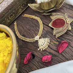 Vriksham Traditional White Red Tanmani Neckpiece-G18857