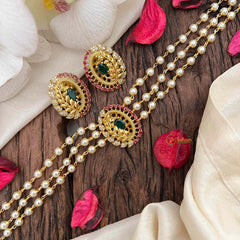 Vriksham Gold look alike Pearl High Neck Choker-Leaf Branch-G21798