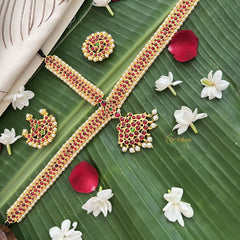 Vriksham Traditional Kemp Gold Plated Moon Tikka With Chandran Suriyan-G19635