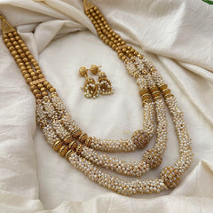 Premium 3 Layer Cluster Pearl Neckpiece-G13388