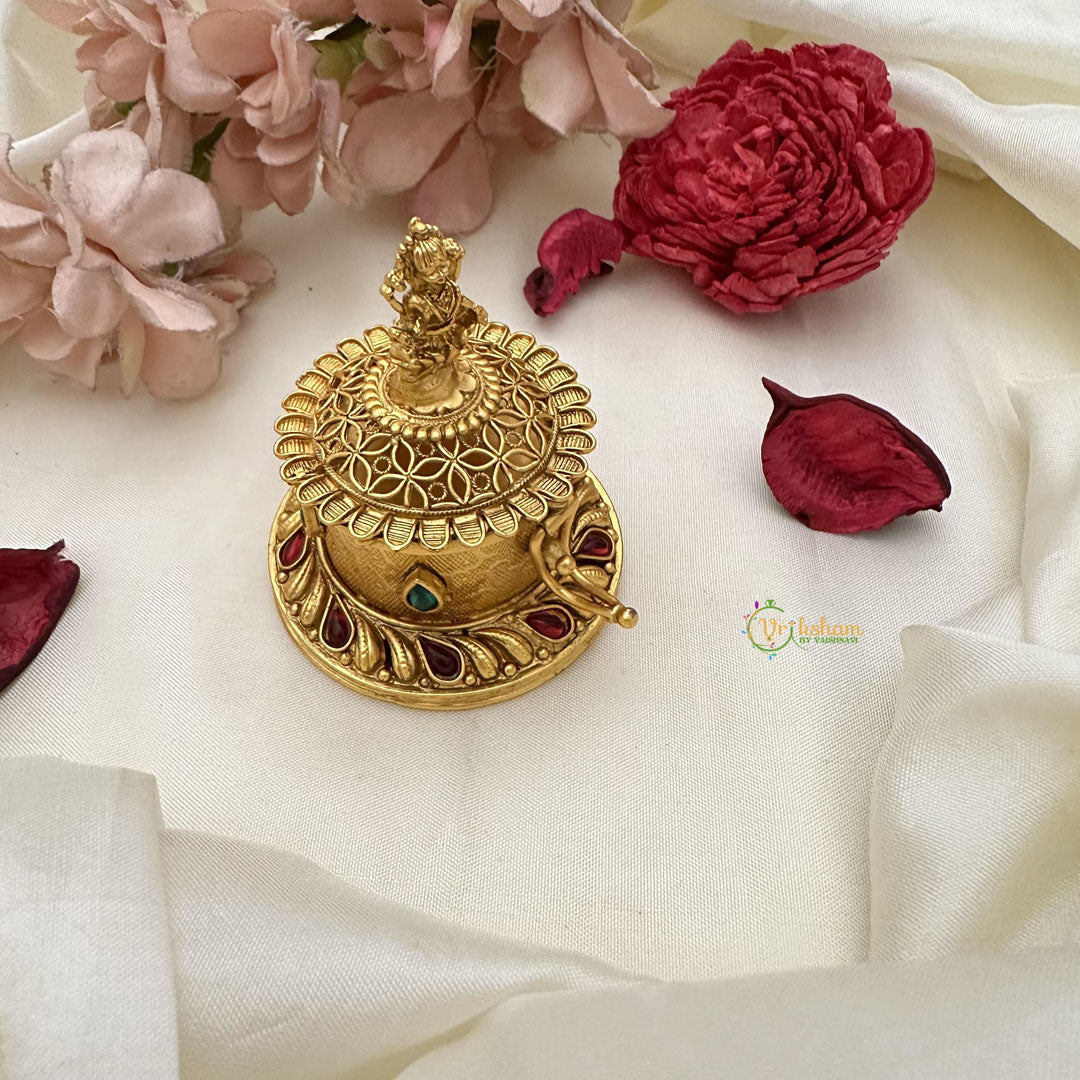 Premium Gold Alike Lakshmi Kumkum Box-Big-G15204