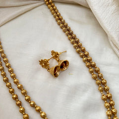 Gold Look Alike 2 Layered Beaded Malai-G13363