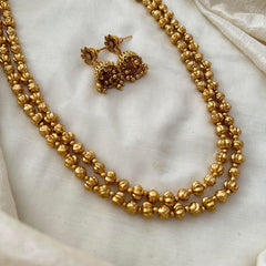 Gold Layered Beaded Malai -2 Layers -G13361