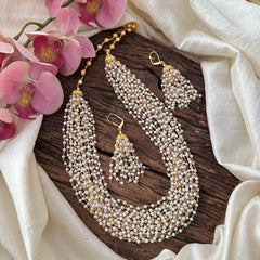 Elegant 16 Layered White Pearl Malai-G12197