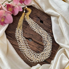 Elegant 15 Layered White Pearl Malai-G13480