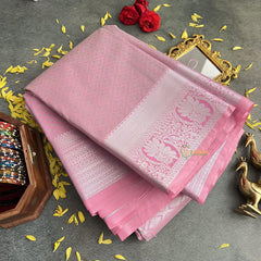 Baby Pink Semi Soft Silk Saree-VS4053