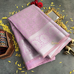 Lavender Semi Soft Silk Saree-VS4052