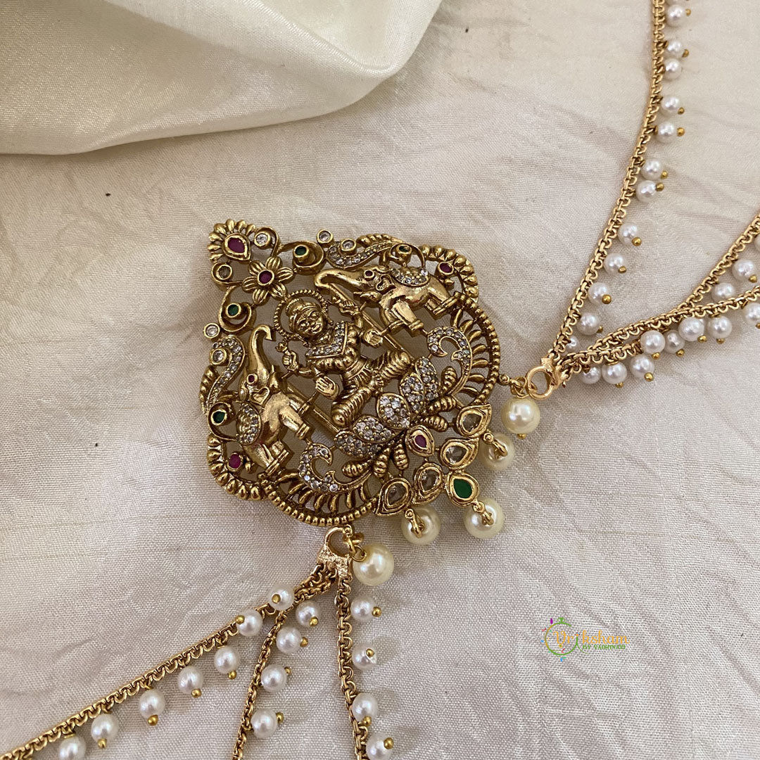 Lakshmi Bun Billai with Maatil -Bridal Jada Billai -Pearl Maatil -G10915