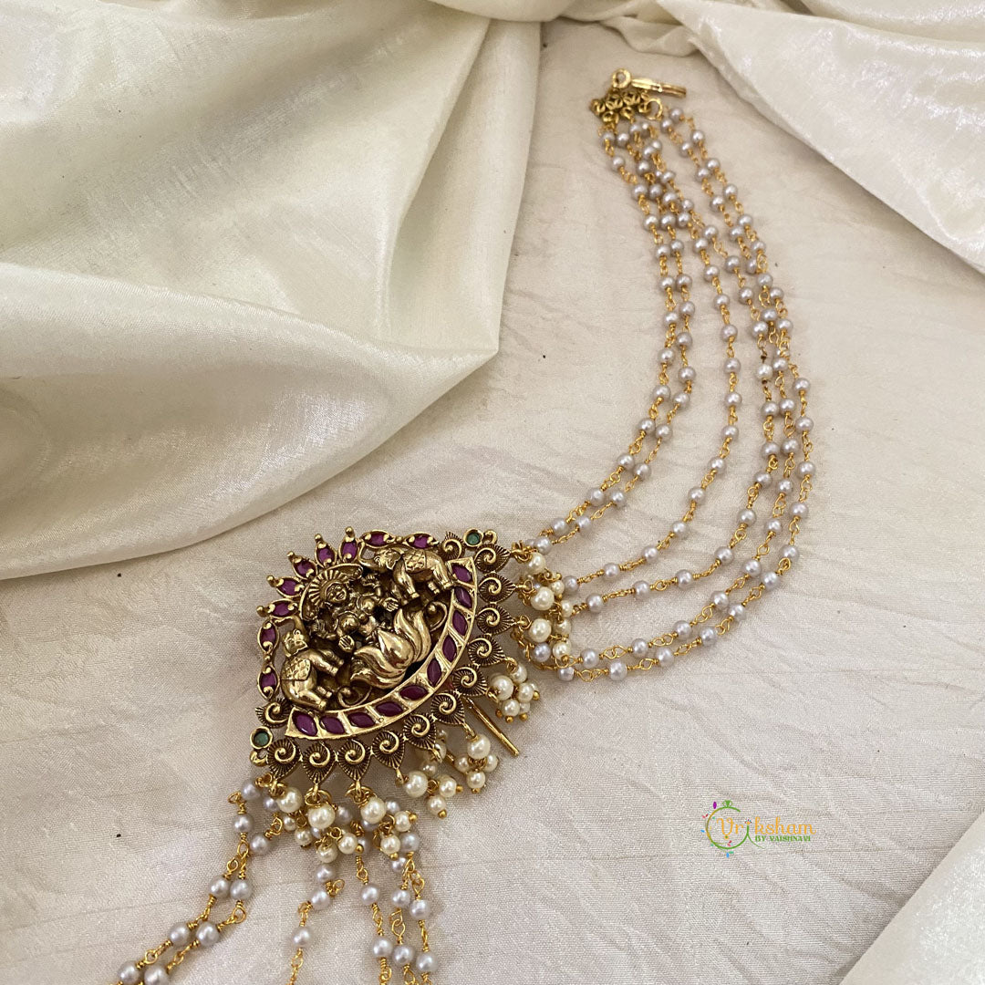 Lakshmi Bun Billai with Maatil -Bridal Jada Billai -Pearl Maatil -G10913