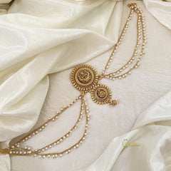 Lakshmi Bun Billai with Maatil -Bridal Jada Billai -Pearl Maatil -G10910