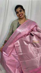 Baby Pink Semi Soft Silk Saree-VS4053